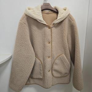 리트머스 HC38 여성 니트  후드 탈부착 뽀그리 무스탕 LP4JF808