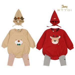 [에뜨와]마스돌프바디수트3PCS SET 07S727907-8/신생아,백일,돌선물,크리스마스선물,조카