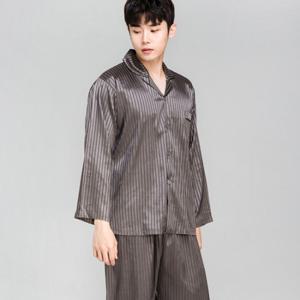 이라인 케이트 실크 긴팔상하 남성 남자 커플잠옷 파자마 홈웨어