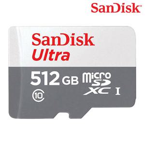 샌디스크 울트라 microSDHC 512GB 512기가 빠른속도 HD지원 스마트폰 테블릿 카메라 높은호환성 가성비솔루션 마이크로SD카드 Ultra SDSQUNR