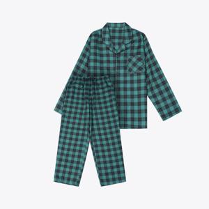 [예스]부드러운 면기모  그린체크 남성 잠옷YSMNZ854
