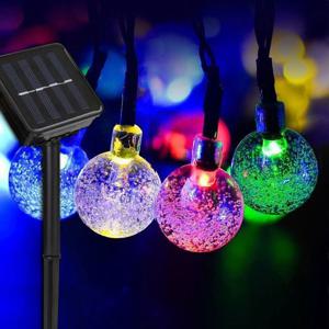 태양광정원등 태양광 LED 100구 스노우볼 가랜드전구 루프탑 줄