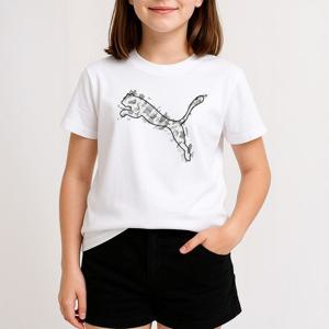 [푸마 주니어]푸마 PUMA 액티브 스포츠 그래픽 K 아동 유스 반팔티 화이트 676284-02