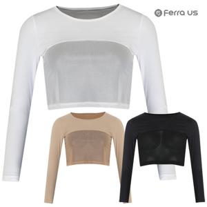 페라어스 여성 크롭망사 라운드 골프 이너셔츠 AIM4MP5006