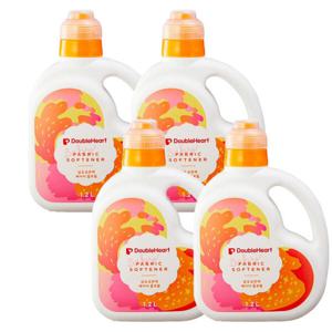 더블하트 유아세제 섬유유연제 1.2L 용기 4개