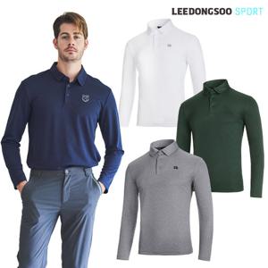 [이동수 골프웨어] 남성 시그니처 베이직 긴팔 카라 티셔츠