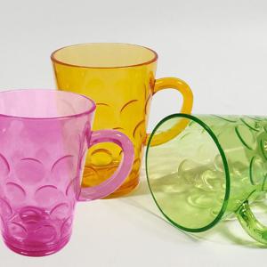 물방울 (손잡이)컵(대11.3cm) 물컵 플라스틱잔 쥬스컵