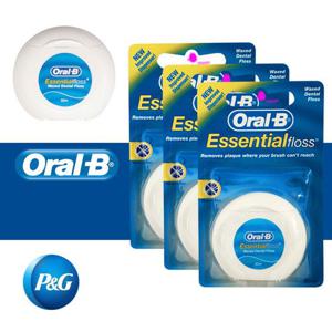 오랄비 왁스드 덴탈 치실 50m 3롤 - 플로스  에센셜  피앤지