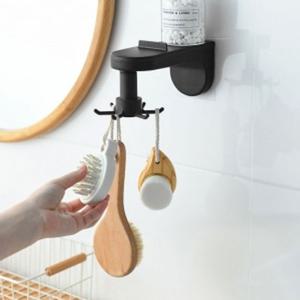 접착식 회전 조리도구걸이(블랙) 국자 도마걸이