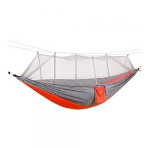 후니 캠핑용 모기장 해먹(그레이+오렌지)(260x140cm)