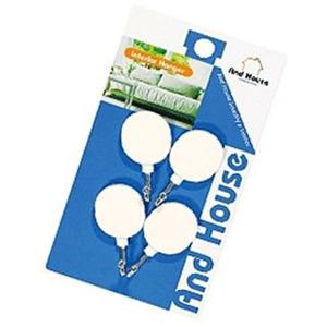 우일 타원 화이트 미니 부착 고리 4p 벽후크 벽고리