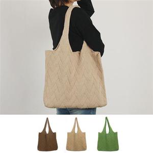 니트가방 뜨개가방 니트 체크 에코백 여대생 데일리백