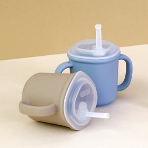 에디슨 스스로 실리콘 양손 빨대컵 3개