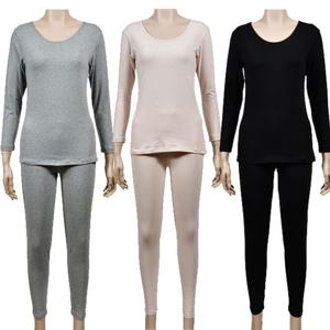 (린다)면스판 U넥 여성 내의 상하세트 3컬러