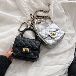 (앙상블) 퀄팅 핸들 체인 크로스백 가방 가죽 미니 백