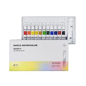 학교 쉴드 베이직플러스 12색 수채화물감(7.5ml)