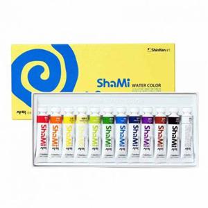 포스터칼라 신한 샤미수채물감 10ml 12색 - 33134