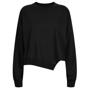 샵앤) 국산 여성 사선 언발 밴딩 얇은 무지 맨투맨 티셔츠 DAI-WSH-20386-블랙