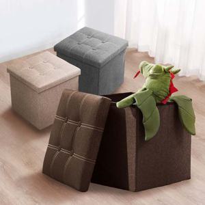 수납 스툴 화장대 의자 소형 LUAZ-SQ3 다크그레이