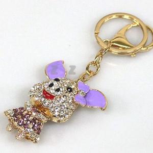 열쇠 고리 큐빅 돼지 키링 가방 고리 차키 장식