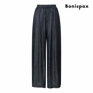[보니스팍스] 생지 데님 쿨 와이드 롱 밴딩 팬츠 (XP7PT009M0)