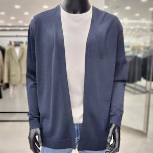 [바쏘옴므]네이비 버튼리스 세미오버핏 가디건 WSY2GW36A_JK