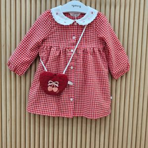 [아가방][가을]웬디체크원피스세트(가방)_01S524055