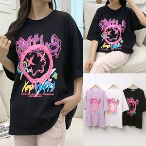 나야홍 / 위쉬몰 LI 형광스마일오버핏티셔츠(U964H507) 빅사이