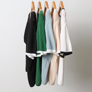 나야홍 / 빅사이즈배색가디건 I923L507 와이넥배색린넨가디건 R