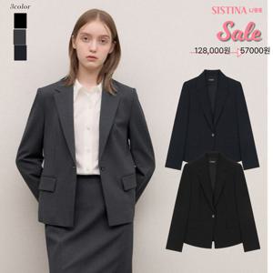 [시스티나]여성 미니멀 싱글 원버튼 테일러드 기본 정장 자켓 O31510