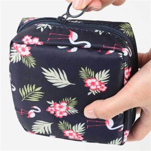 가방속정리 시크릿 생리대 파우치 플라밍고 면 생리