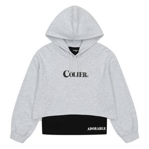 [에꼴리에]MARIO여아 레이어드 레터링 후드 티셔츠 23C0453_GY