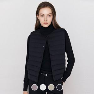 [지오다노]여성 라운드넥/브이넥 경량 퀼팅 패딩 베스트 375912/05375912