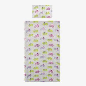 [한일카페트] 코끼리로나 순면 러그 스프레드 베개세트 150X200