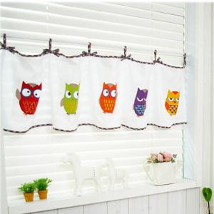 [리빙데코] 부엉이체크라인바란스커튼+봉 주문제작상품