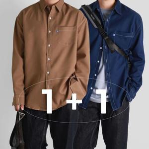 녹트 / 남자셔츠 1+1 스티치 링클프리셔츠 가을남방