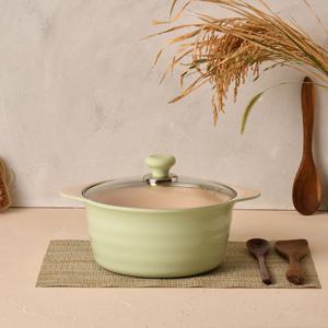 에코라믹 허브 IH 24cm 양수냄비+유리뚜껑