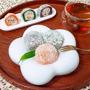 [신라병가]개별포장/견과류 함유 앙금! 삼색두텁떡 더블세트(흑미,쑥, 호박)(총 60개/2박스, 개당 50g)