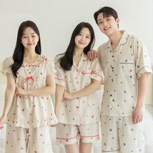 [토토와모모]여성 잠옷 남자 여자 파자마 반팔 커플잠옷 신혼부부 연인 807_707 베어베리