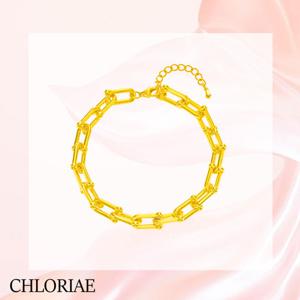 [클로리에] 925 실버 더블링크 팔찌 [Y]