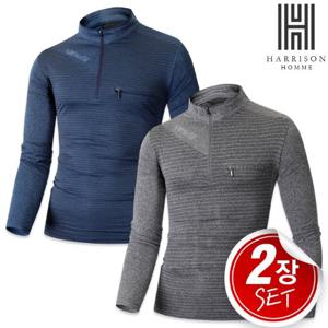 [해리슨] 2SET 가을 필수 아이템! 반집업 기능성 등산 긴팔티 RMN1049