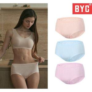 [BYC]BYC 여성 팬티 흡습 부드러운 순면 40수 맥시팬티 3매
