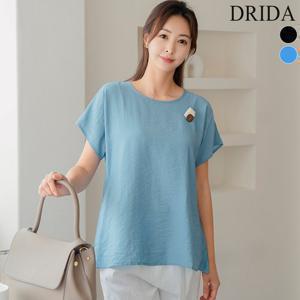 드리다 여자 여름 쿨 인견 반팔 캡소매 빅사이즈 블라우스 40-50대 미시 중년여성 엄마옷 마담 선물
