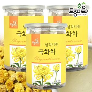 [토종마을]국산 국화차 30티백 X 3통 (60티백)  (싱싱티백캔)_친환경생분해성필터