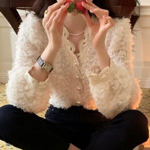 [휴드] 글루즈 러플 레이스 가디건_240226_KHJ37