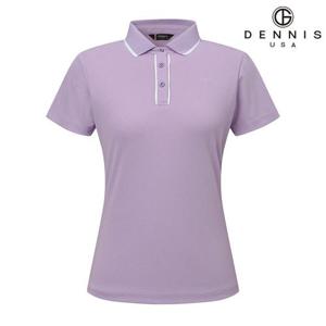 [데니스골프][DENNIS] X마이플로우 (방송상품) 클래식 세미 레귤러핏 PK카라 반팔티셔츠 퍼플_RAQMLTS061