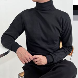 블레오 남성 가을 겨울 기본 폴라티 데일리 목폴라 긴팔 티셔츠