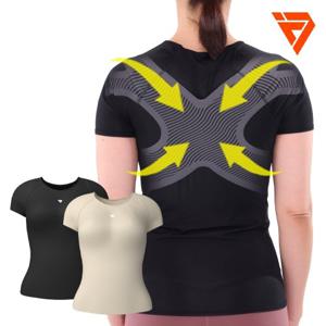 [특가][테이핑테크] 바른자세 테이핑웨어 여성용 2장세트 라운드숄더 말린어깨 골프 테니스 요가 자전거