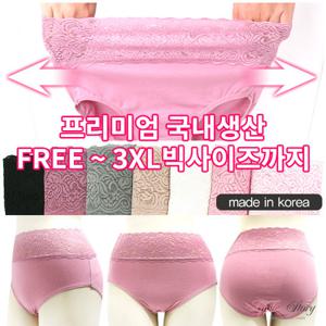 [애플스토리]프리미엄  면레이스 팬티 여성팬티