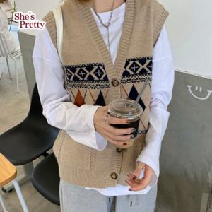 [쉬즈프리티] 포테아가일니트베스트_여성조끼
